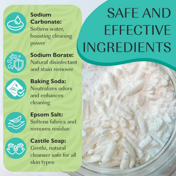 Natural Laundry Soap Detergent For Sensitive Skin Unscented - Image 3