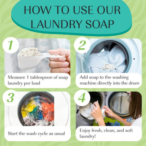 Natural Laundry Soap Detergent For Sensitive Skin Unscented - Image 4
