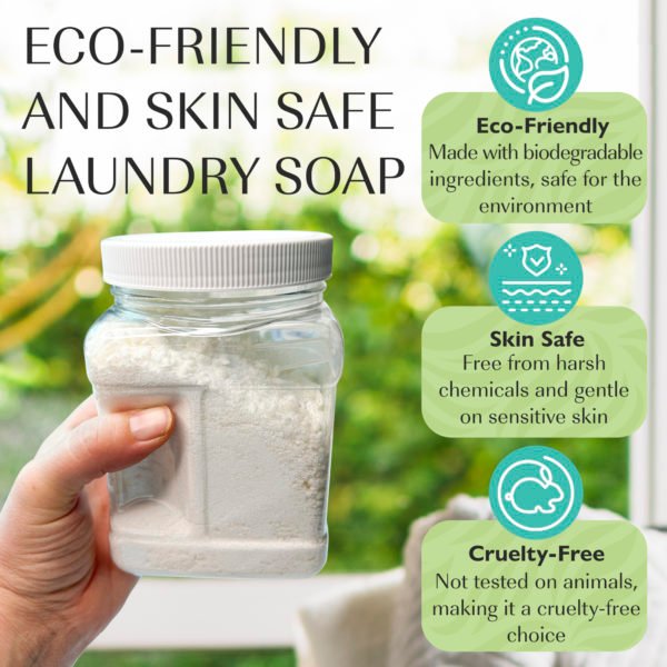 Natural Laundry Soap Detergent For Sensitive Skin Unscented - Image 5