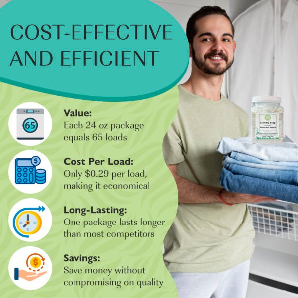 Natural Laundry Soap Detergent For Sensitive Skin Unscented - Image 7