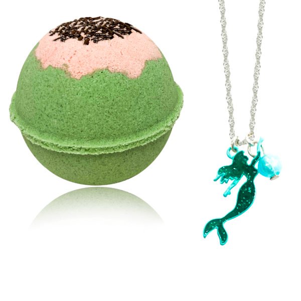 Jewelry Bath Bomb with Mermaid Island Necklace Inside - Image 2