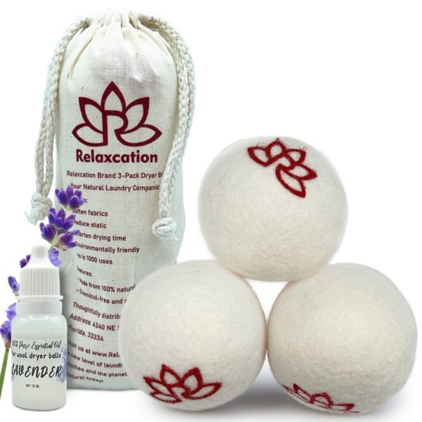 Lavender Wool Dryer Balls 3-pack