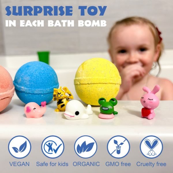 12 Bath Bombs for Kids with Surprise Toys Inside - Image 7