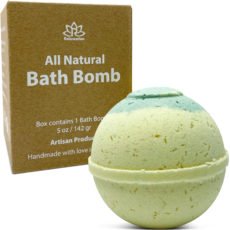 "Bergamot and White Tea" Bath Bomb with Epsom Salt and Apricot Kernel Oil