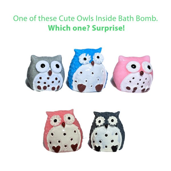 Owl Toy Bath Bomb for Kids with Surprise Inside - Image 3