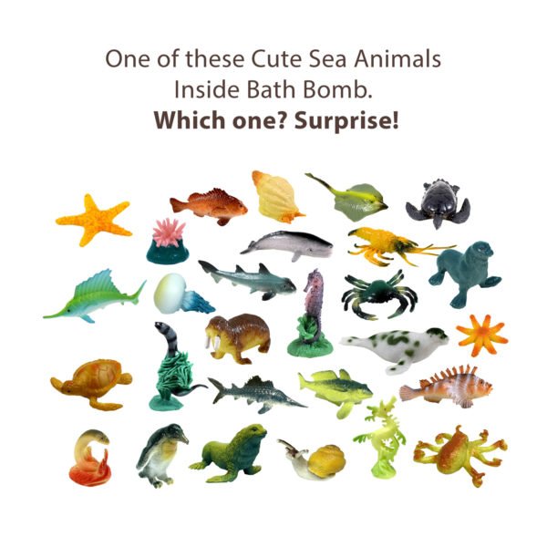Sea Animal Toy Bath Bomb for Kids with Surprise Inside - Image 3