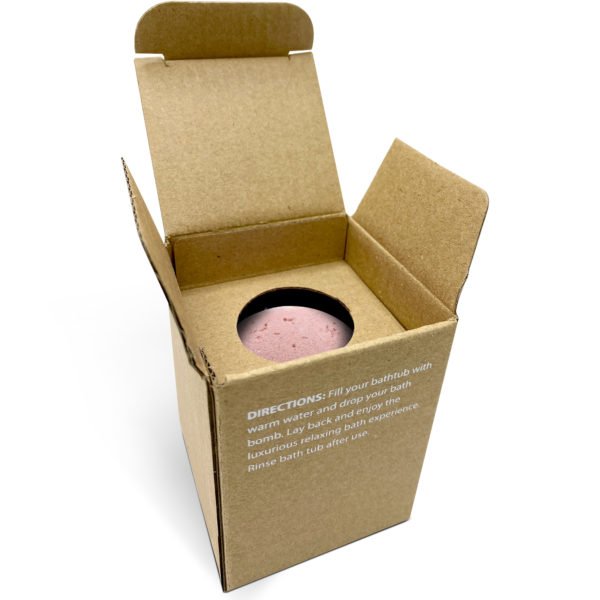 Birthday Cake Organic Bath Bomb in kraft box - Image 2
