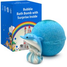 Dolphin Toy Bath Bomb for Kids with Surprise Inside