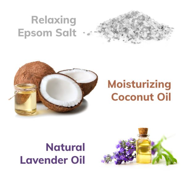 Lavender Bath Bomb with Epsom, Himalayan, Dead Sea Salts - Image 5