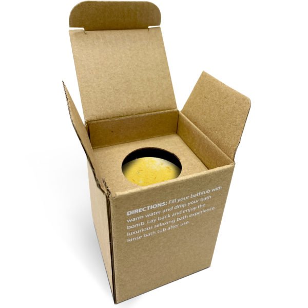 Lemongrass Organic Bath Bomb in kraft box - Image 2