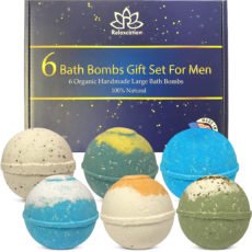 6 All Natural Bath Bombs Gift Set For Men 5.5 oz/each
