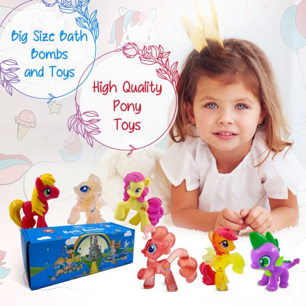 3 Huge Organic Bath Bombs MY LITTLE PONY TOYS inside – 7oz/each - Image 5