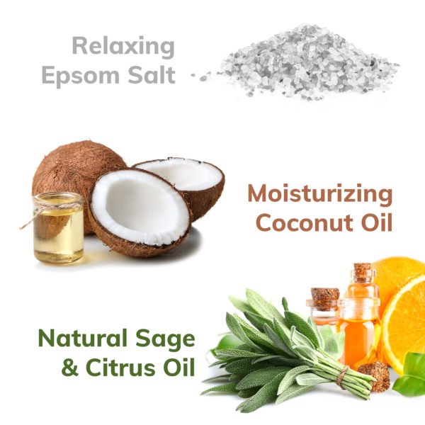 Citrus and Sage Organic Bath Bomb in kraft box - Image 6