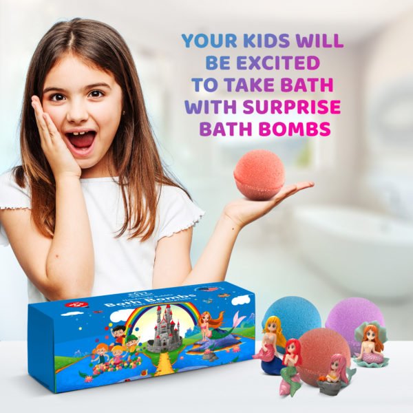 Big Bath Bombs for Kids with Surprise MERMAID Toys Inside - Image 6