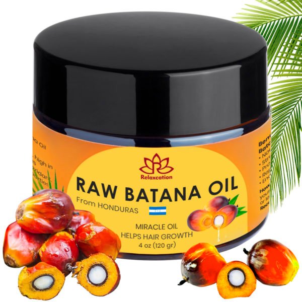 100% Raw Batana Oil Organic for Hair Growth, Prevent Hair Loss