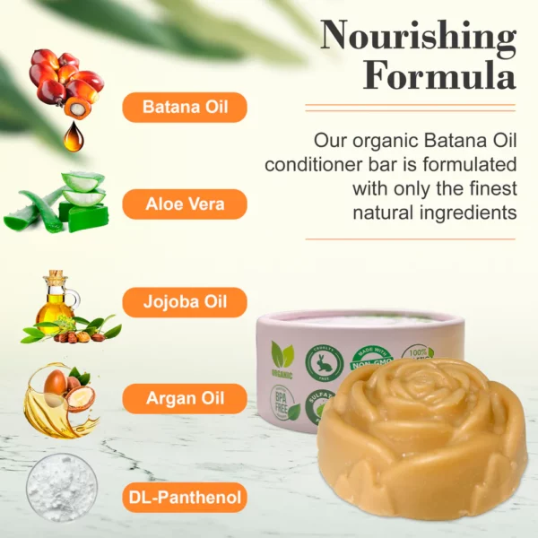 Batana Oil Shampoo Bar and Conditioner Bar for Hair Growth - Image 5