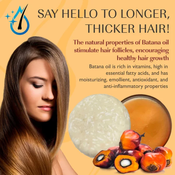 Batana Oil Shampoo Bar and Conditioner Bar for Hair Growth - Image 6
