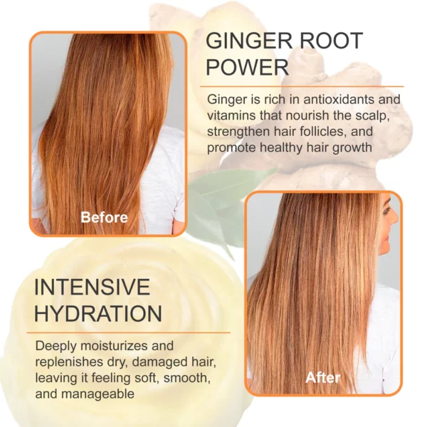 GINGER ROOT Shampoo Bar and Conditioner Bar for Hair Growth - Image 6
