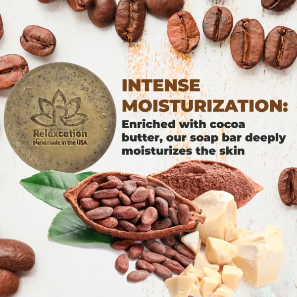 Natural Coffee Scrub Soap Bar - Exfoliating - Image 4