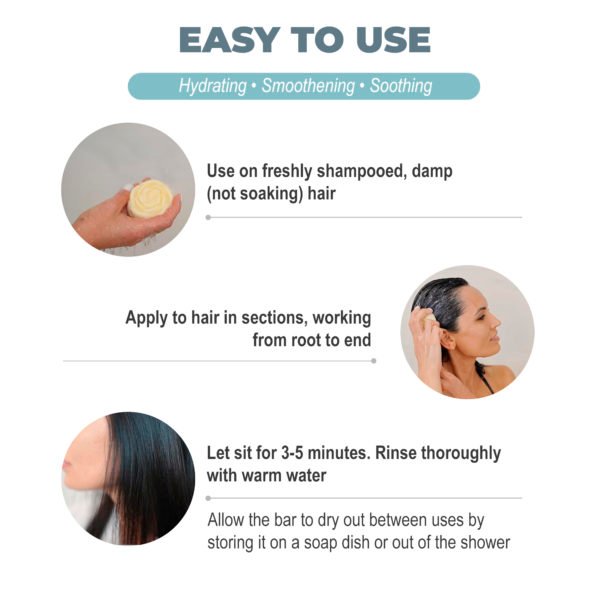 UNSCENTED Conditioner Bar for Moisturizing and Softening - Image 5
