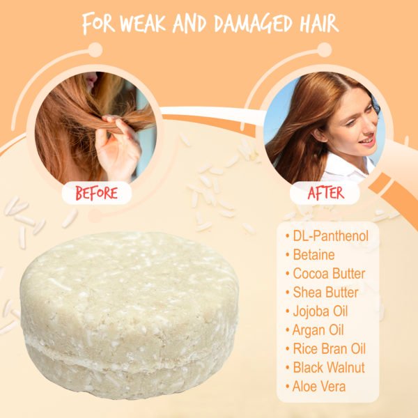 RICE WATER PROTEIN Shampoo Bar for Hair Growth - Image 3