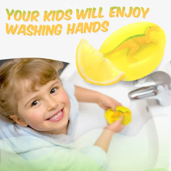LEMON Soap Bar for Kids With DINO Toy Inside - Image 3