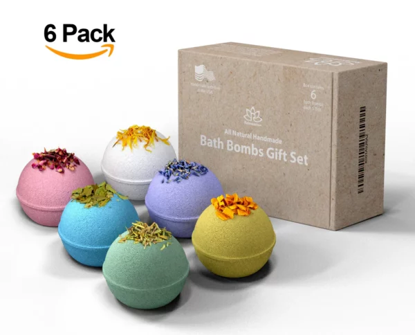 All-Natural Organic Bath Bombs - Relaxing 6 Set - Image 4