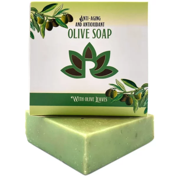 Organic Soap Bar with Olive Oil and Olive Leaves - Image 2