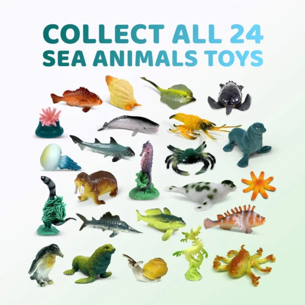 4 Kids Soap Bars with Sea Animals Toys Inside - Image 2