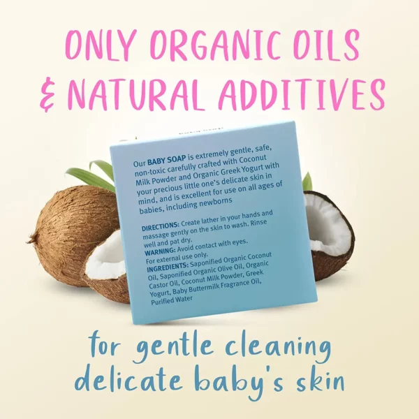 Organic Baby Soap Bar with Coconut Milk and Greek Yogurt - Image 9