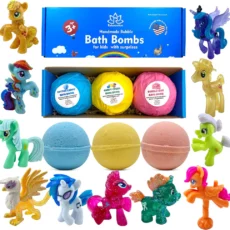 3 Huge Organic Bath Bombs MY LITTLE PONY TOYS inside – 7oz/each