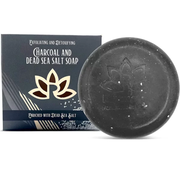 Black Charcoal Dead Sea Salt Soap - Image 2