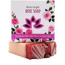 Natural Soap Bar with Rose Water and Kaolin Clay
