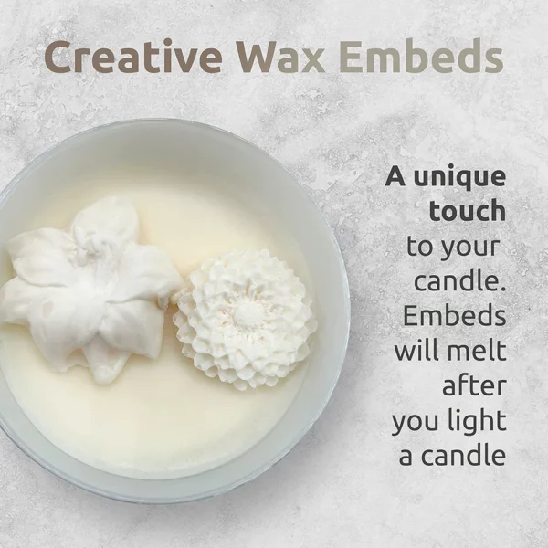 WHITE GARDENIA Soy Wax Candle in Glass Jar (10 oz) - Image 3
