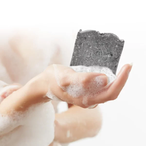 Black Charcoal Soap with Dead Sea Salt - Image 2