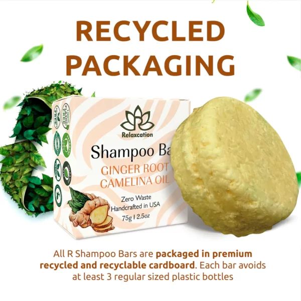 GINGER ROOT Shampoo Bar and Conditioner Bar for Hair Growth - Image 4