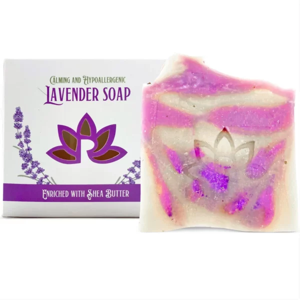 French LAVENDER SHEA BUTTER All-Natural Soap Bar - Image 8