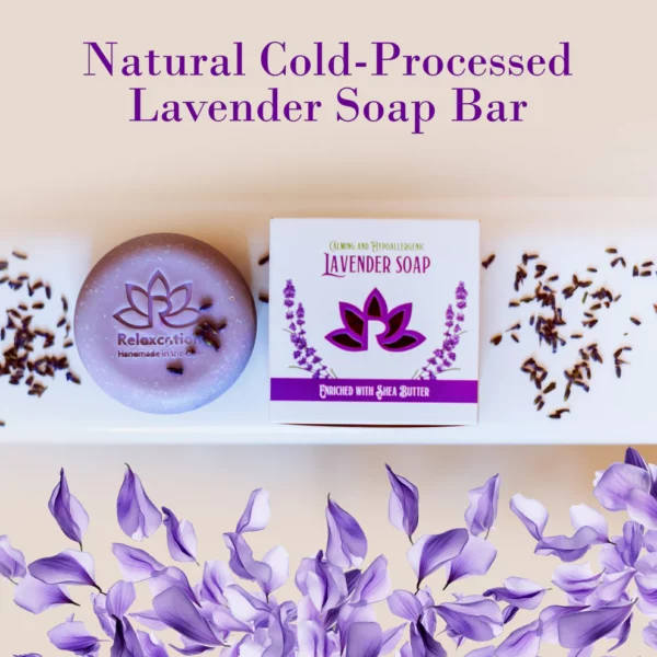 Lavender Shea Butter Organic Soap Bar - Calming and Relaxing - Image 6