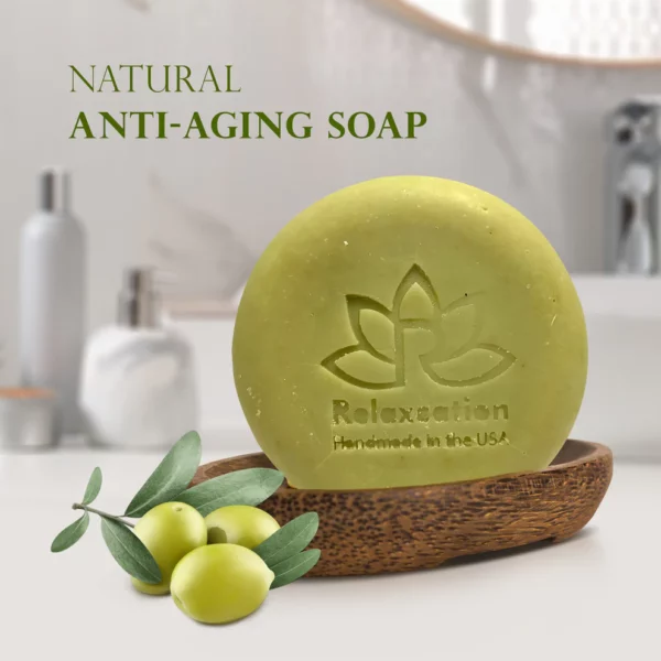 Natural Soap Bar with Olive Oil and Olive Leaves - Image 5