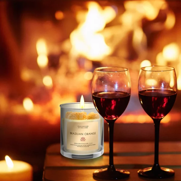 BRAZILIAN ORANGE Soy Wax Candle in Glass Jar (10 oz) - Image 4