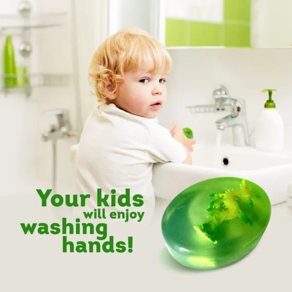 4 Kids Soap Bars with Sea Animals Toys Inside - Image 4
