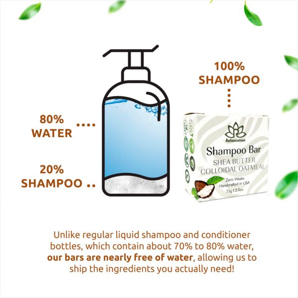 UNSCENTED Shampoo Bar with Colloidal Oatmeal Shea Butter for Damaged Hair - Image 7