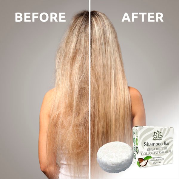 UNSCENTED Shampoo Bar with Colloidal Oatmeal Shea Butter for Damaged Hair - Image 8