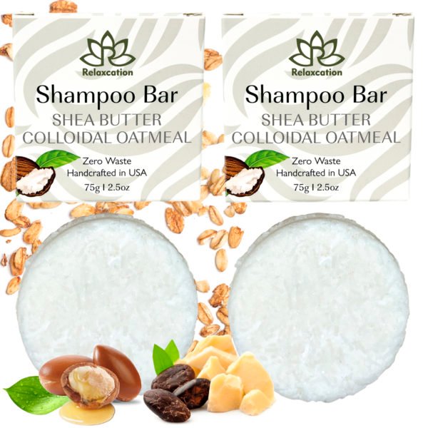 UNSCENTED Shampoo Bar with Colloidal Oatmeal Shea Butter for Damaged Hair - Image 9