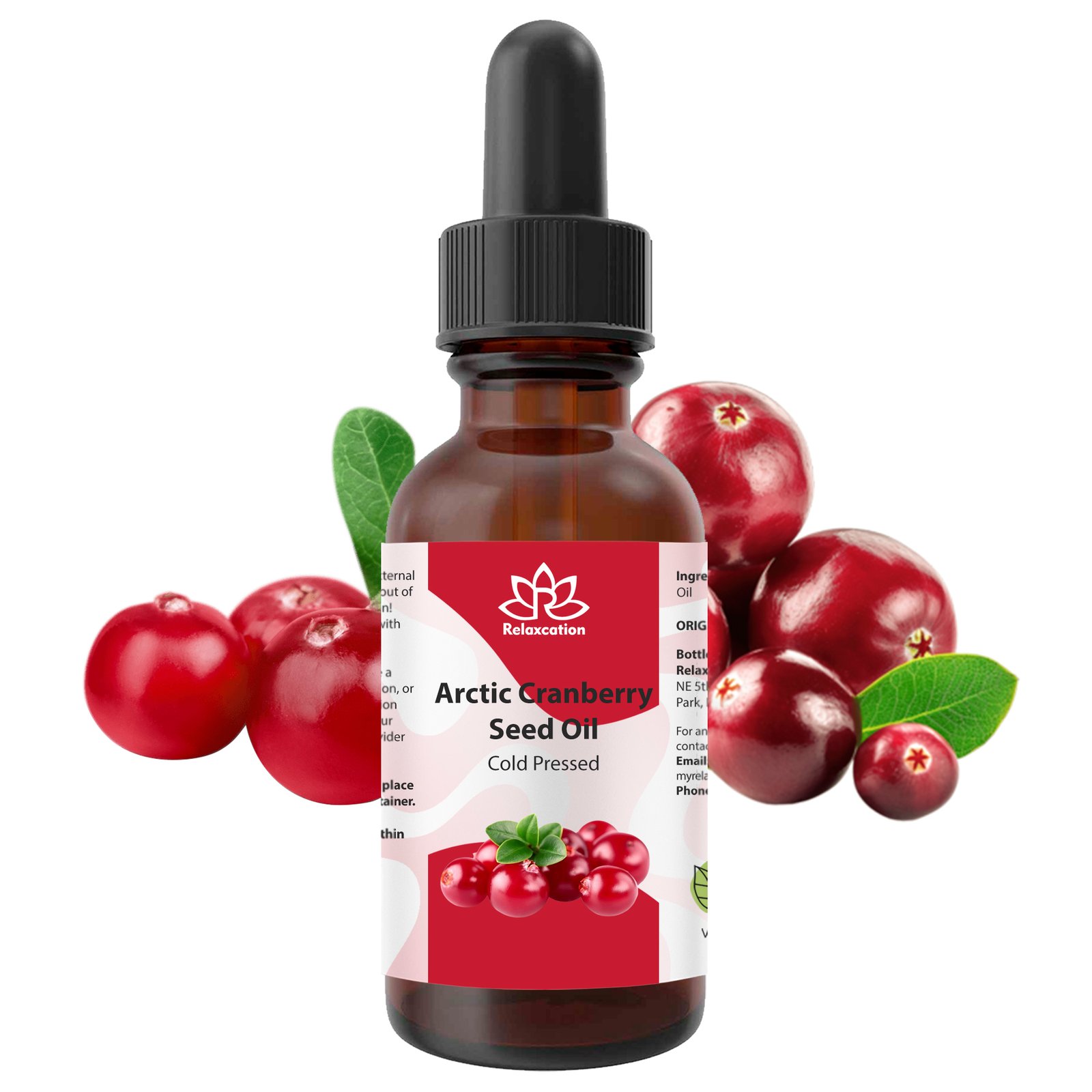 Arctic Cranberry Seed Oil Cold Pressed | Pure Vaccinium Macrocarpon Oil | Natural Facial Oil | Hair And Skin Carrier Oil Choose 0.5–4 oz