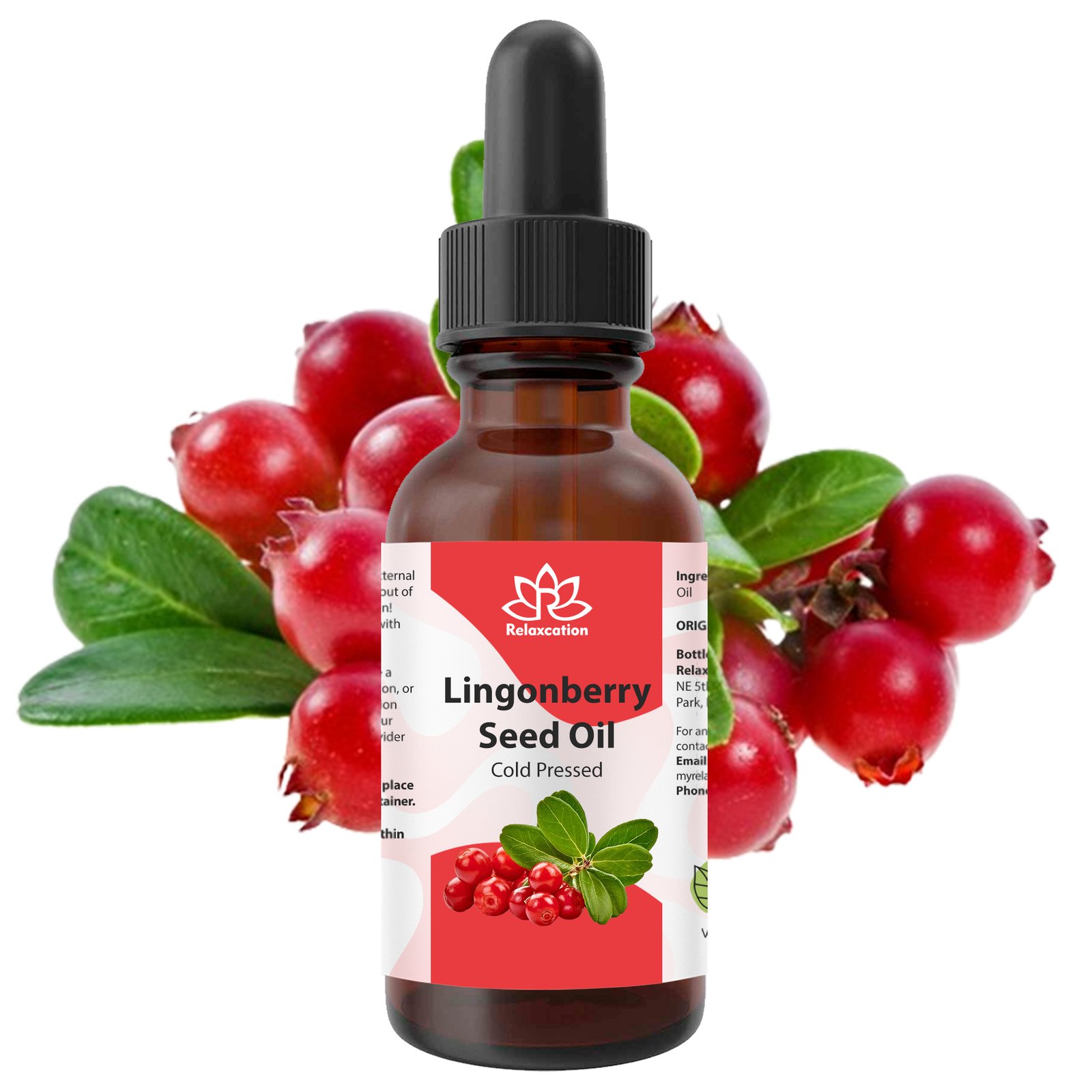 Pure Lingonberry Seed Oil - Cold Pressed Botanical Oil Nordic Inspired
