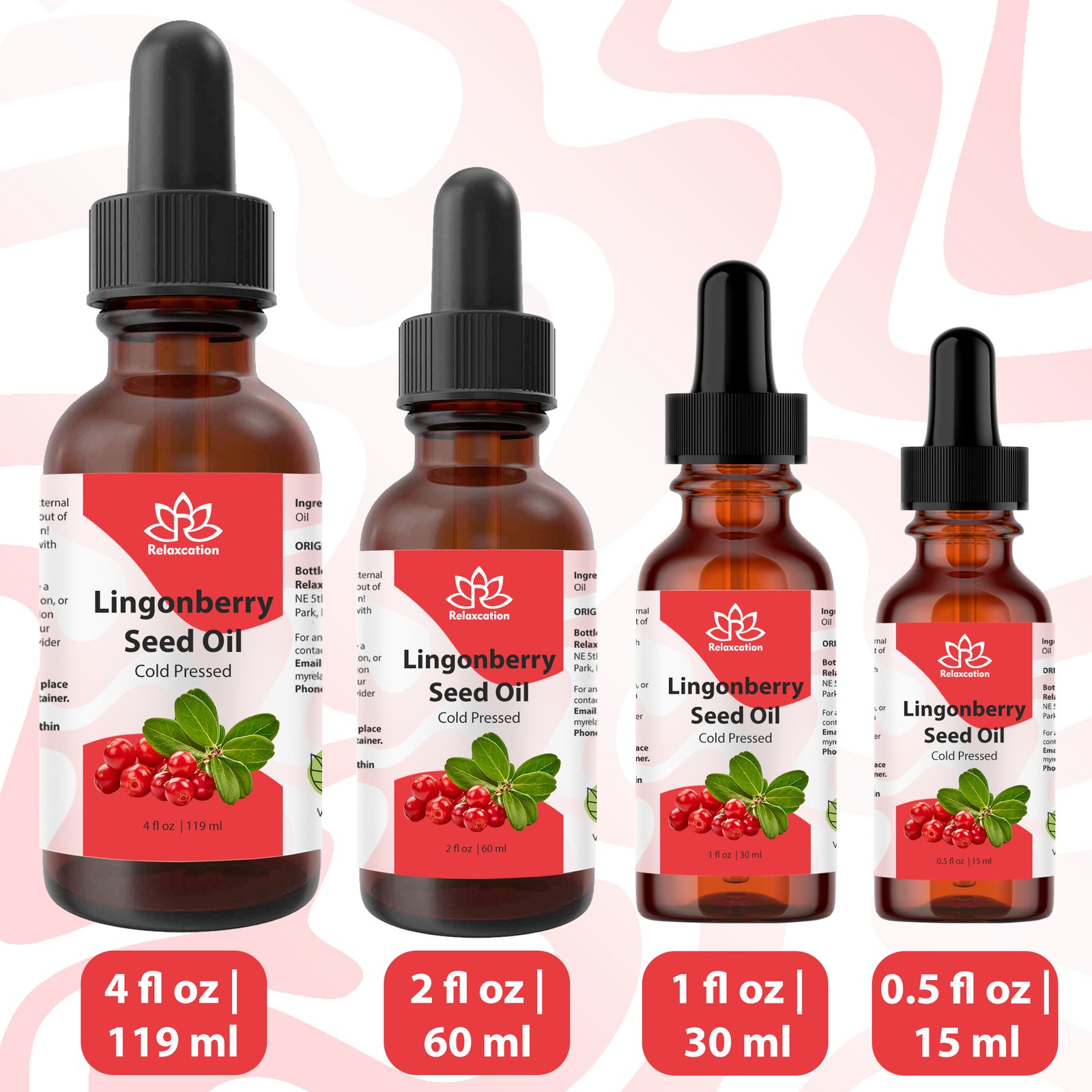 Pure Lingonberry Seed Oil - Cold Pressed Botanical Oil Nordic Inspired - Image 4